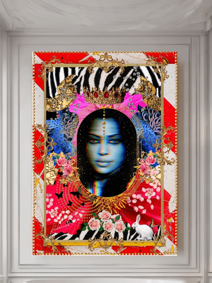Kalaxia_ Urban Wall Art _ Large Maximalist Bohemian Poster, Ladybird II _ Carbon & Stars product image (1)