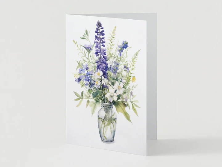 Watercolor Flower Vase Greeting Card product image (1)