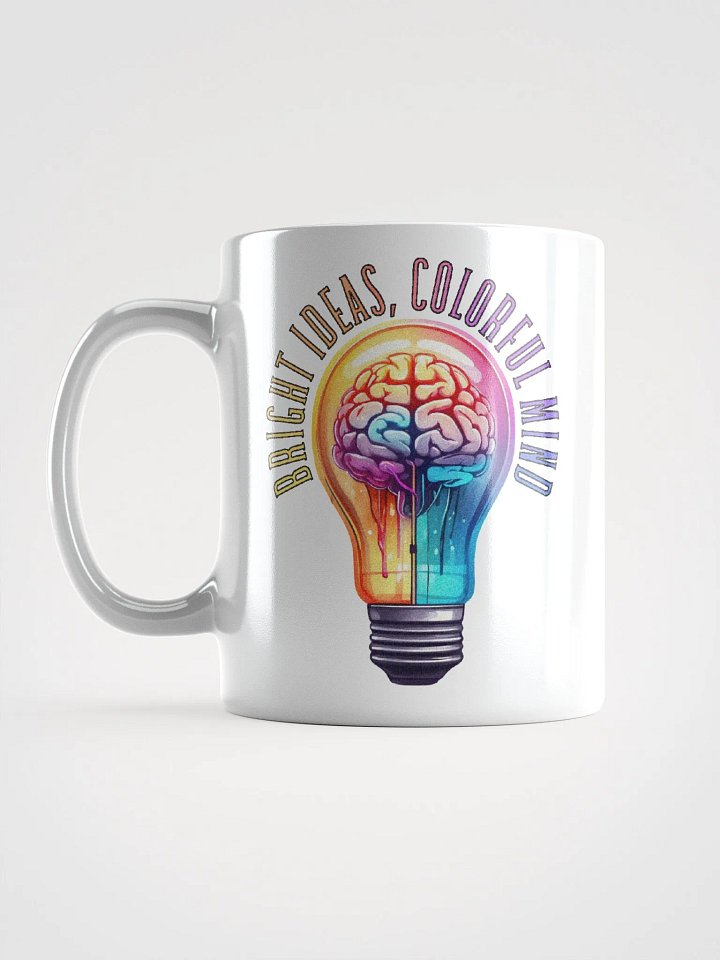Reflective Bulbs Graphic | White Coffee Mug | Bright Ideas, Colorful Mind product image (1)