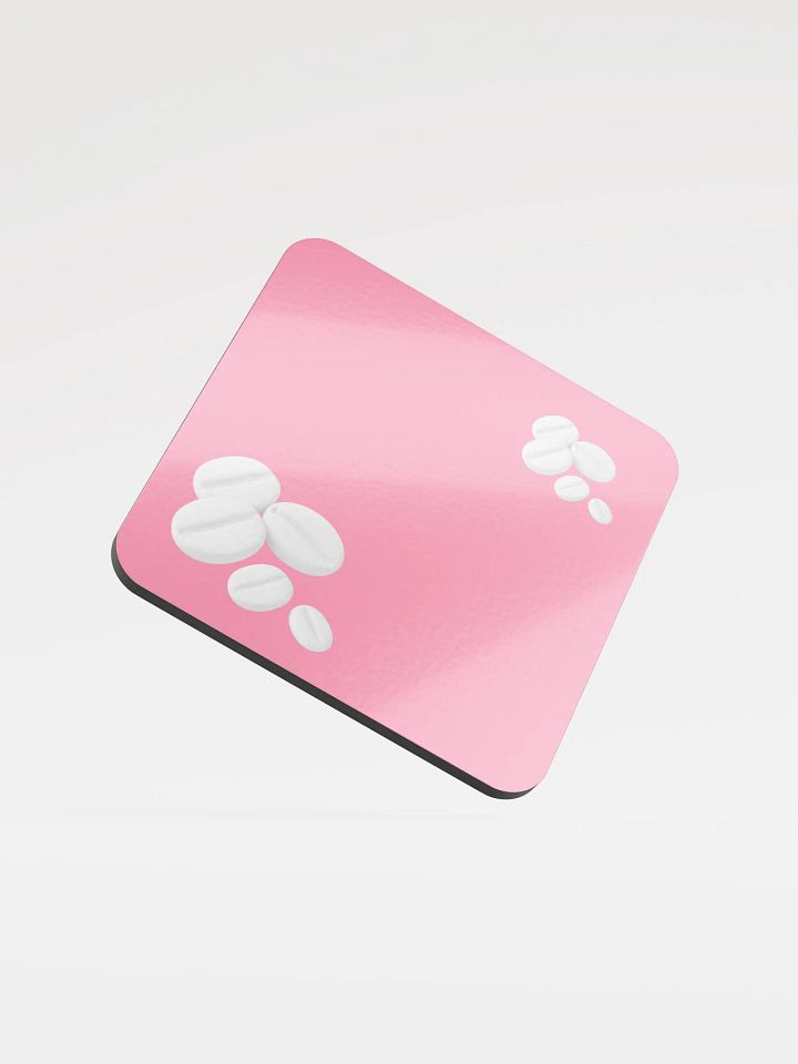 Pink I Swear They Are Coffee Beans! White Coffee Beans Coaster product image (1)
