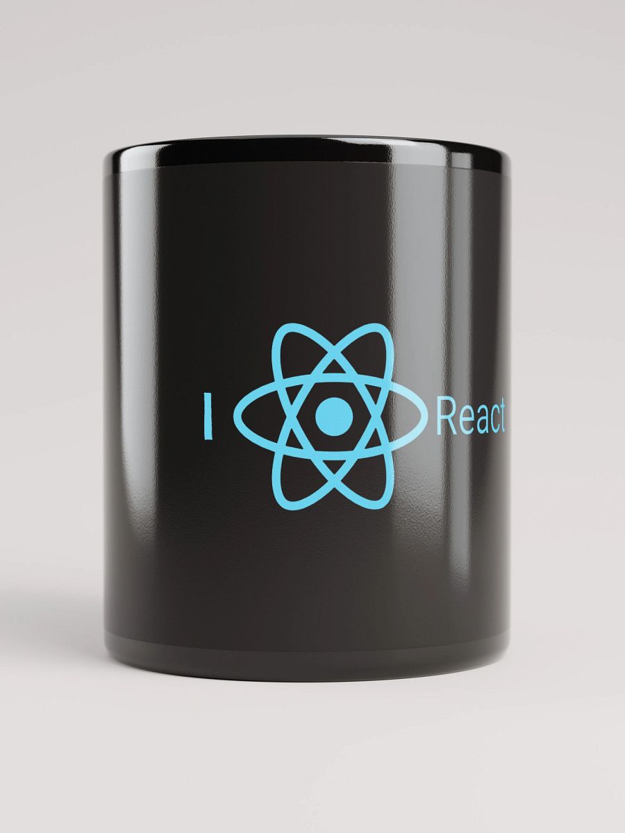 I love React Black Mug product image (9)