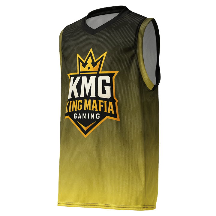 Black and Yellow Unisex Basketball Jersey | KingMafiaGaming product image (1)