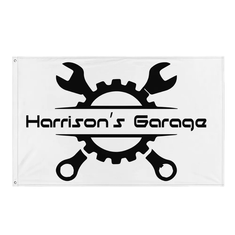 Harrison's Garage Shop Flag product image (1)