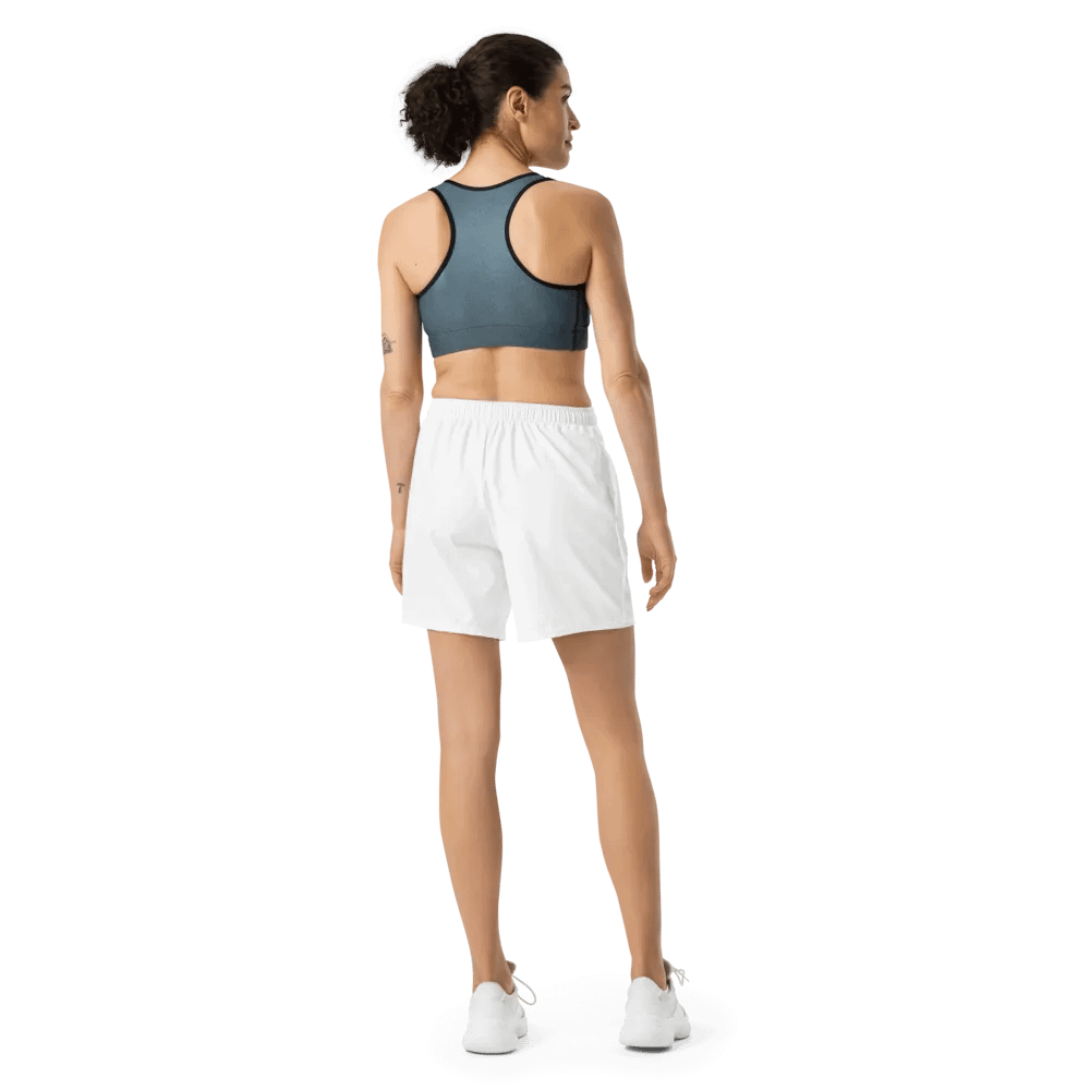 TDS Music Unisex Athletic Long Shorts - Exclusive Musical Design, White, Eco-Friendly product image (4)