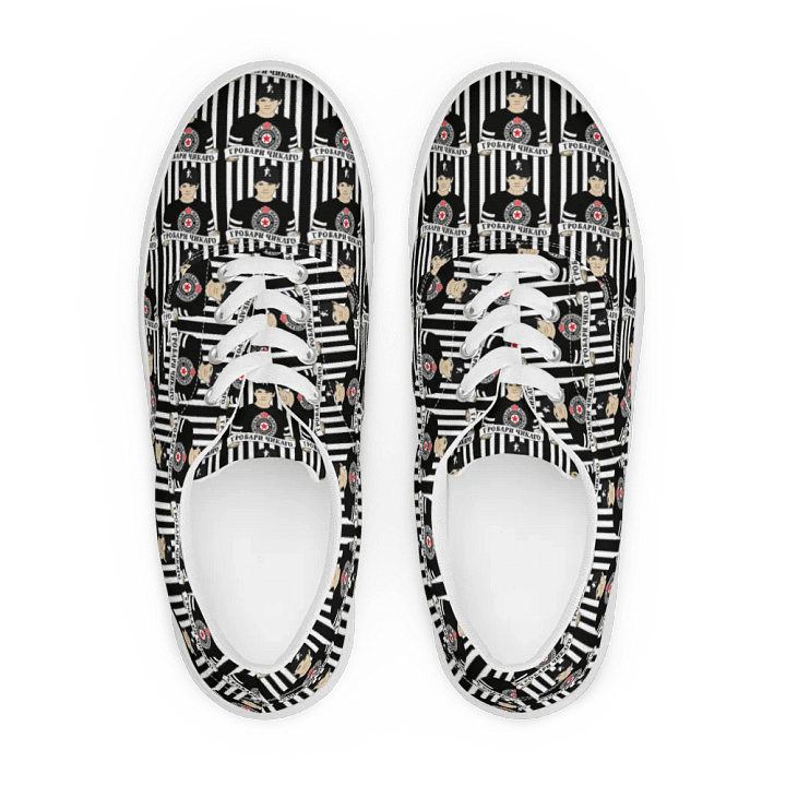 Grobari Čikago KK Partizan Men's Lace-Up Canvas Shoes product image (1)