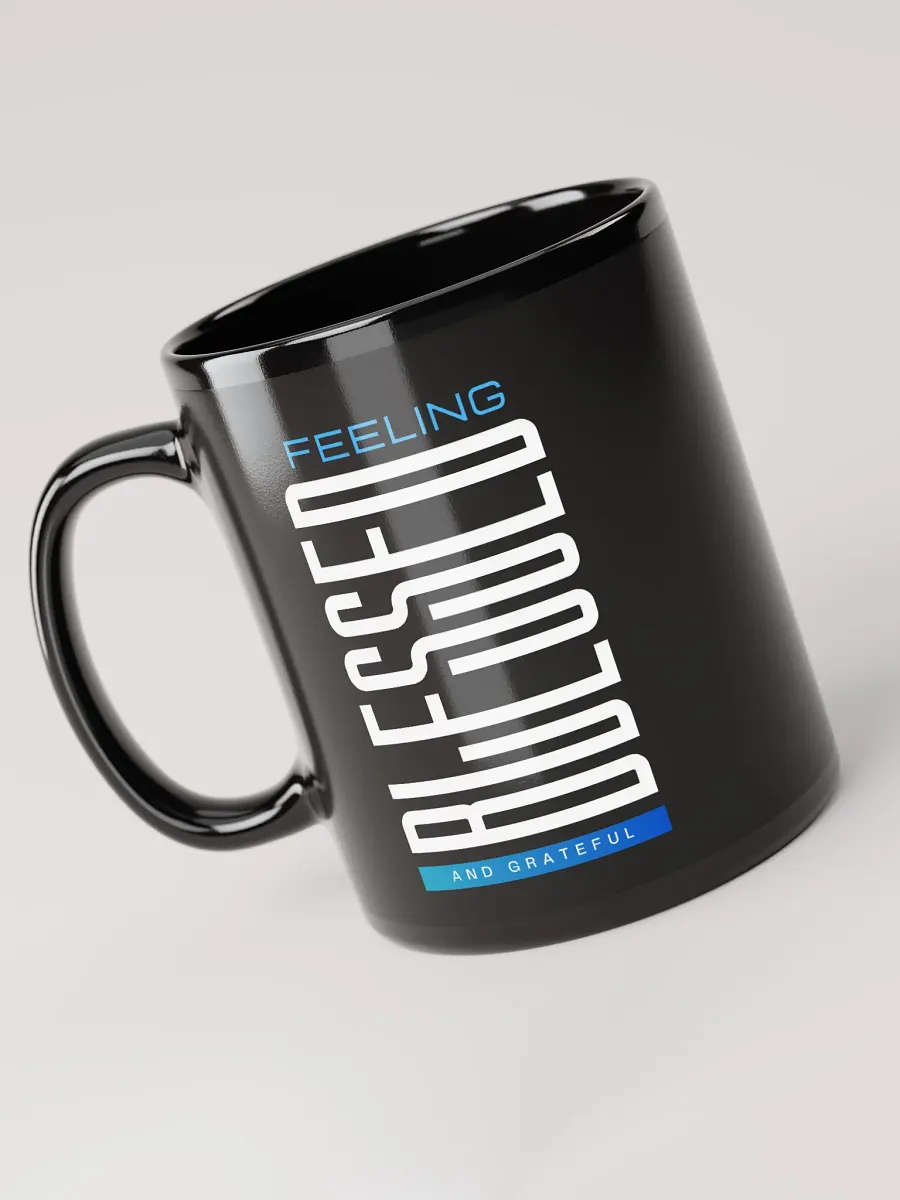 Feeling Blessed Black Glossy Mug product image (6)