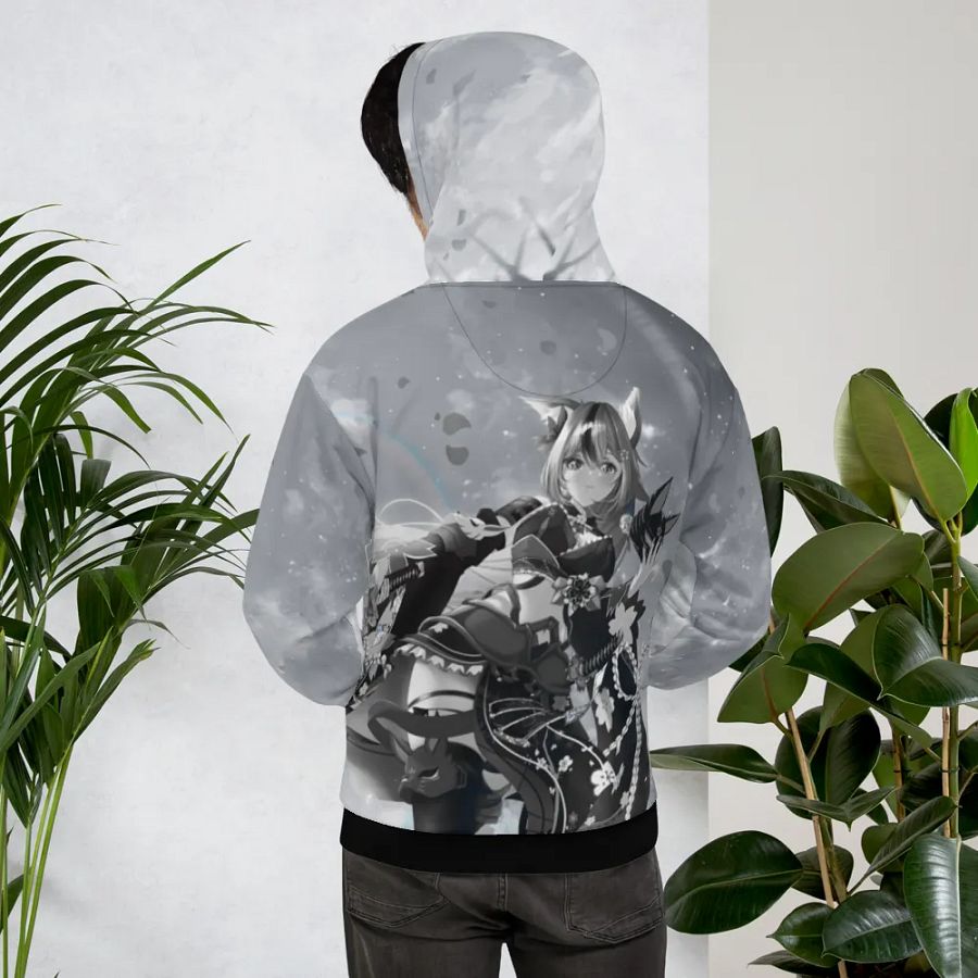 Samurai Artwork Custom all over hoodie B&W product image (11)