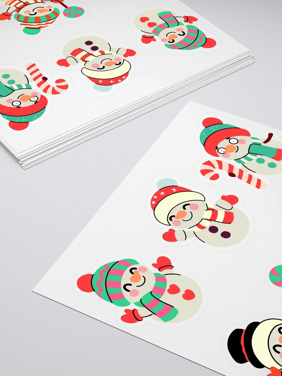 Cute Snowman Stickers Set – Perfect for Christmas Cards, Craft Project and Gifts product image (4)