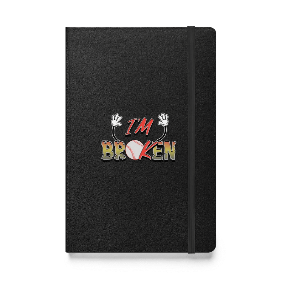 Im Broken Im Ok Baseball Hands Hardcover Journal product image (1)