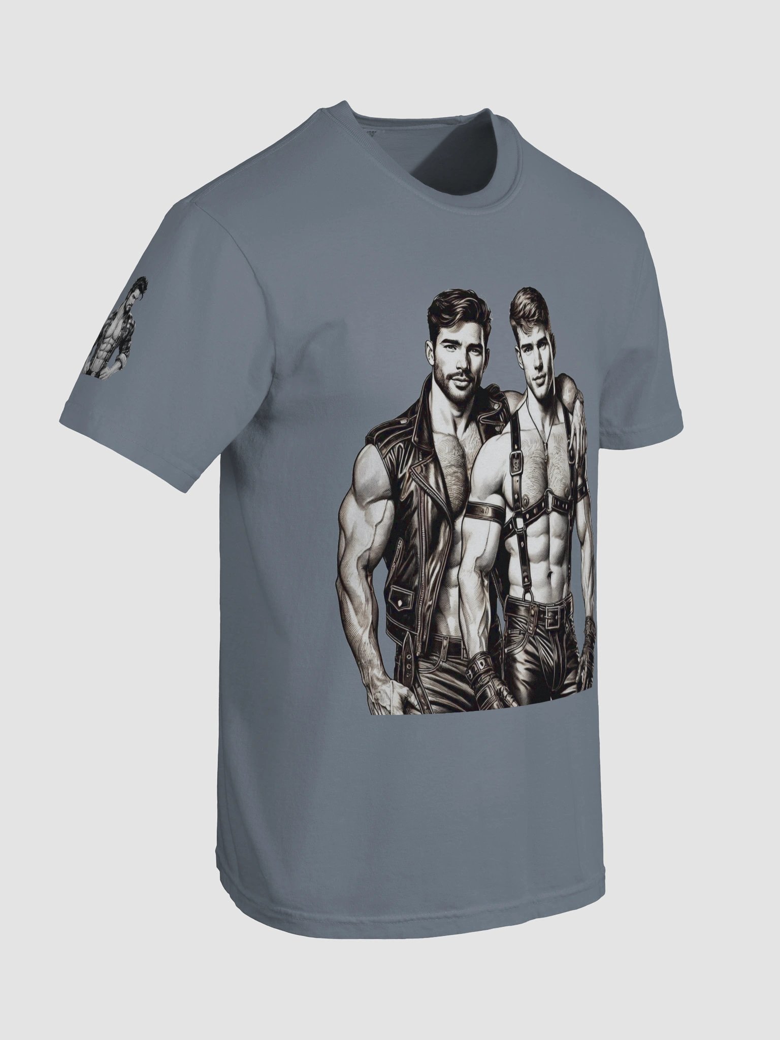 Gay Leather Bar Pride "Hank & Joe" San Francisco Pride Graphic Design T Shirt product image (102)