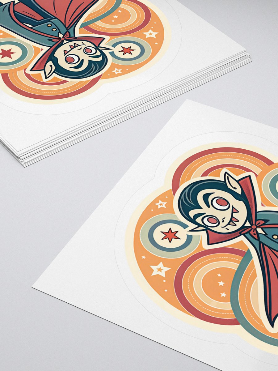 Retro Vampire Kiss Cut Stickers product image (10)