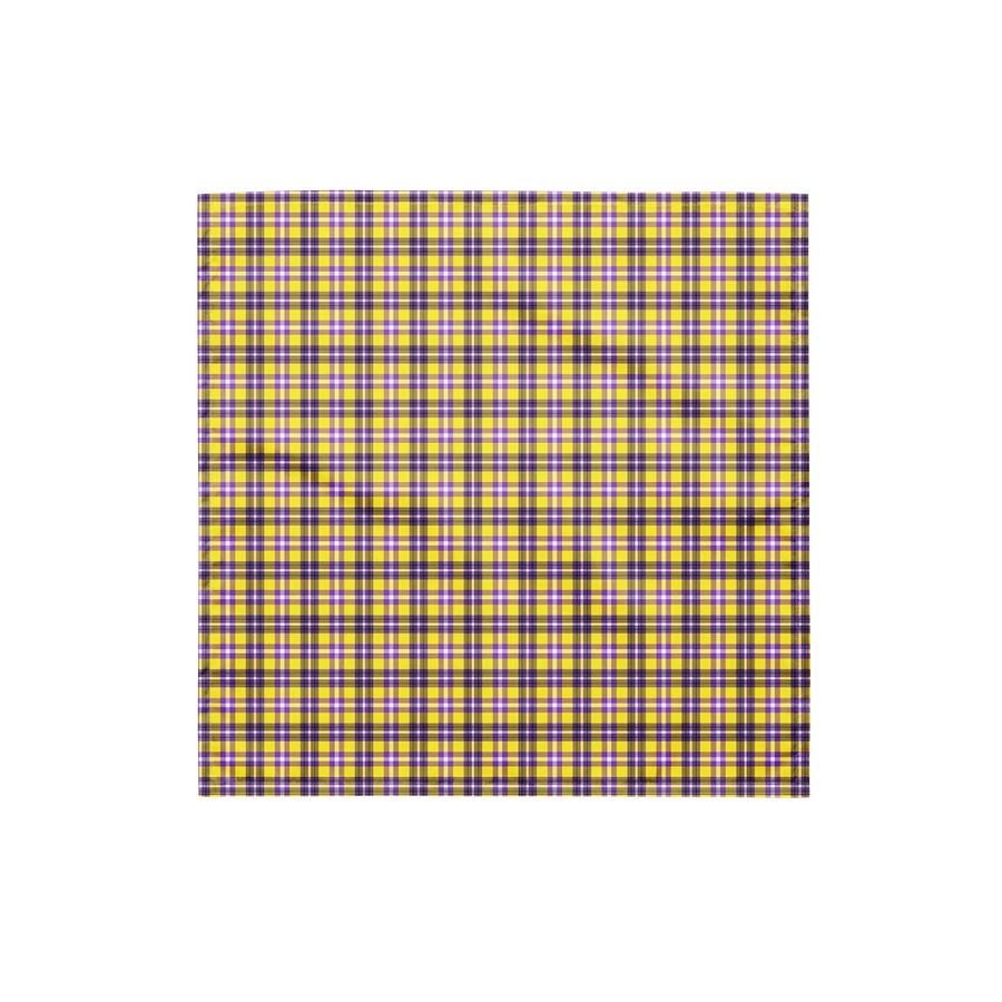 Yellow and Purple Plaid Bandana product image (4)