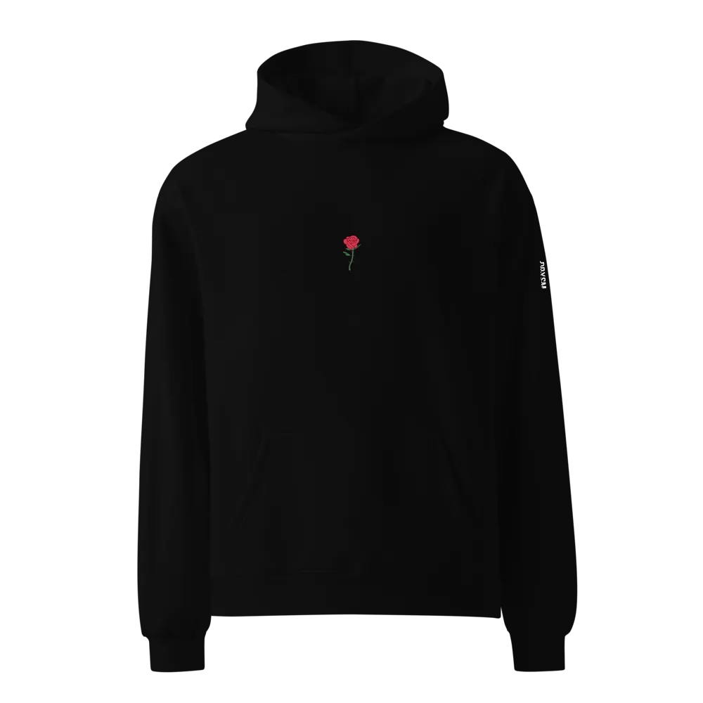 "ROSE" ⎼⎼⎼ BLACK 'ESSENTIAL' HOODIE product image (1)