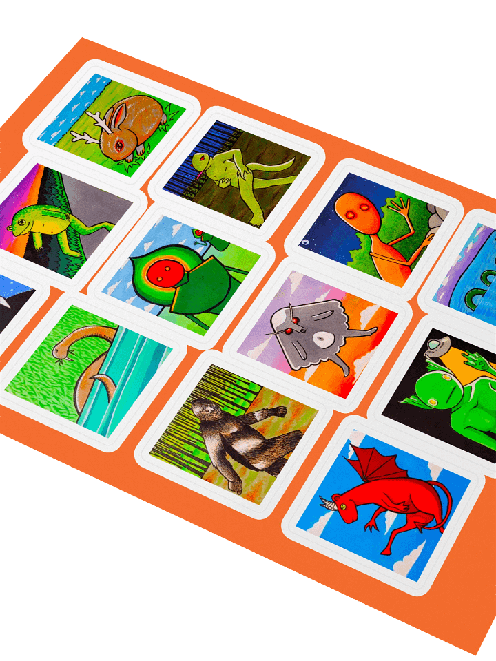 Cryptids individuals sticker sheet product image (2)