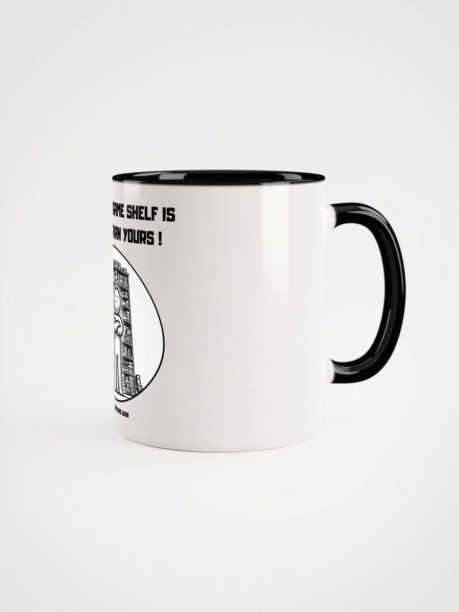 My Board Game Shelf is bigger than yours! | White Ceramic Mug with color on the inside product image (2)