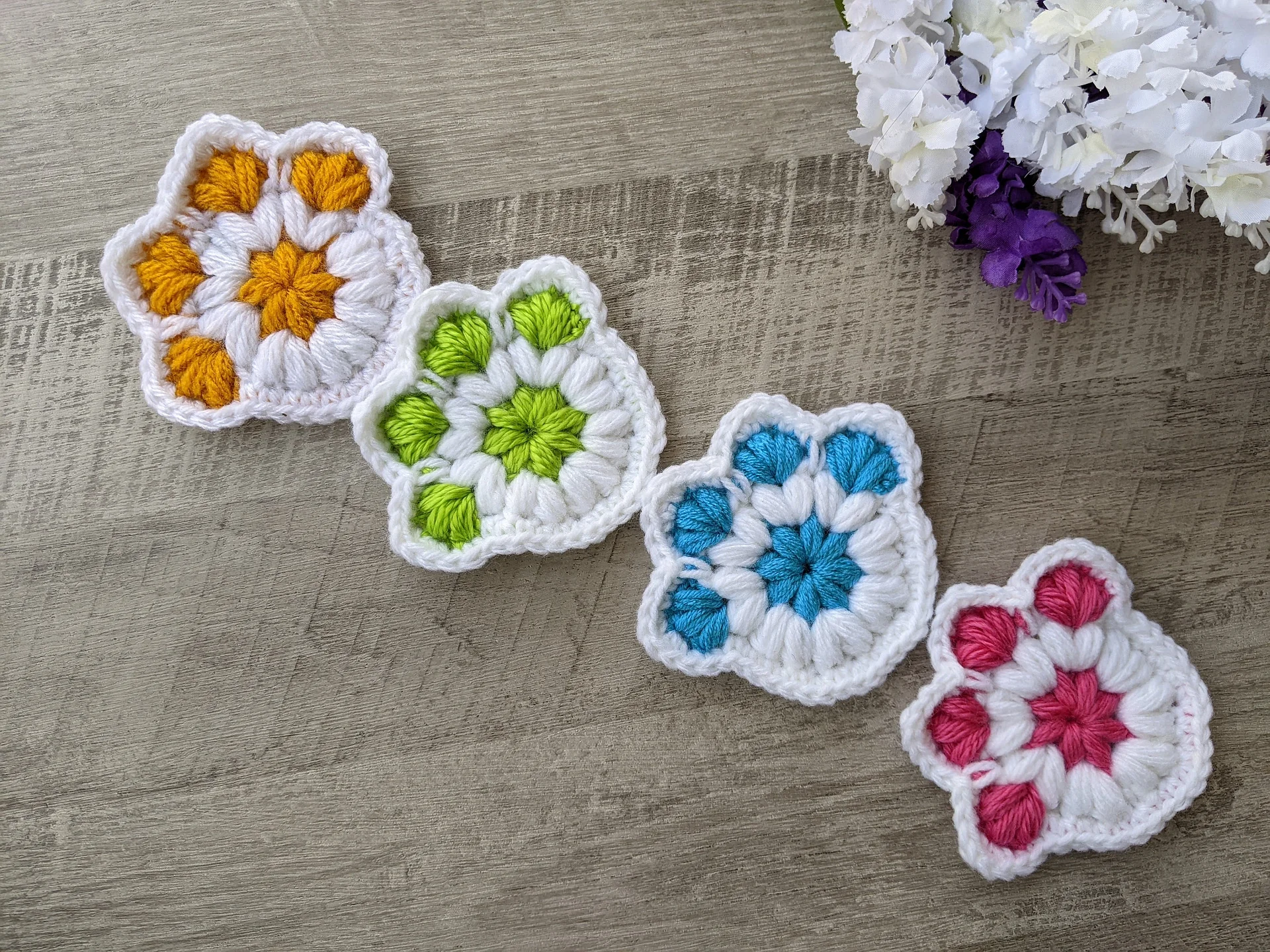 Crochet Paw Print Coaster Pattern product image (5)