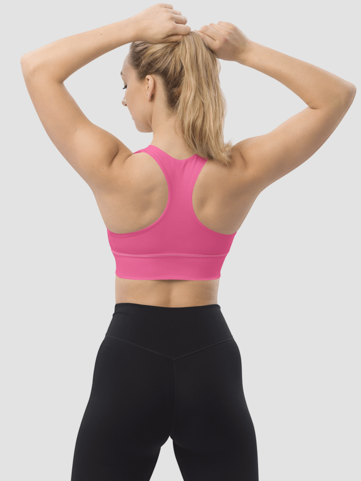 Longline Sports Bra - Blazing Pink product image (2)