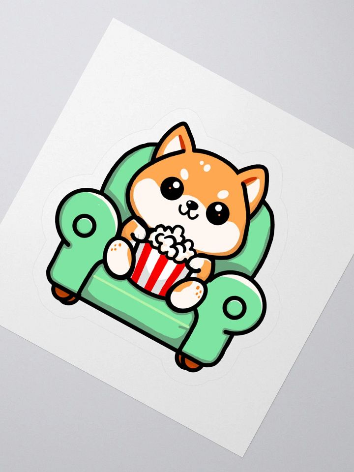 Shiba Inu Popcorn Party Stickers product image (6)