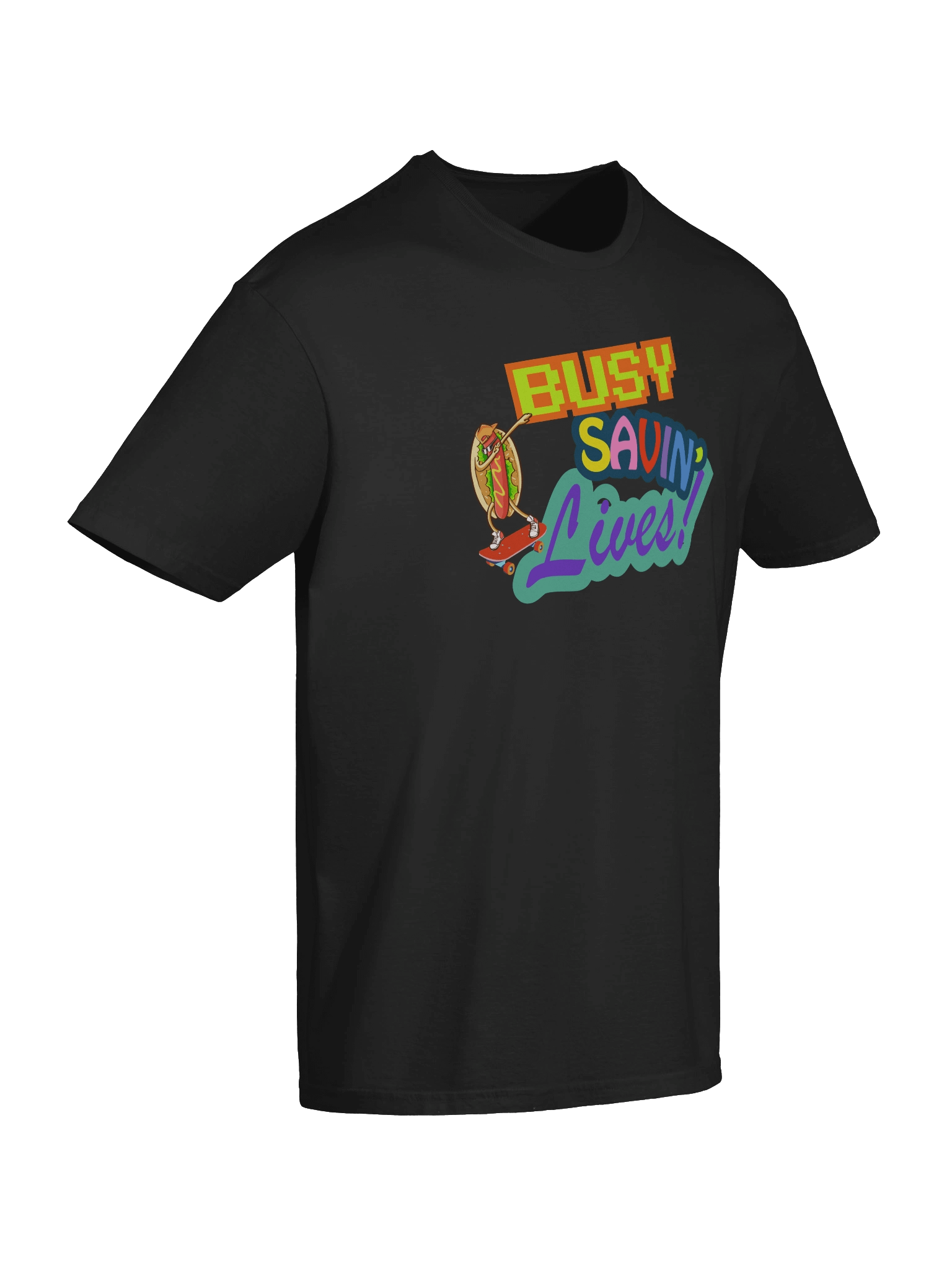 BUSY SAVIN' LIVES HOT DOG DAB TEE product image (10)