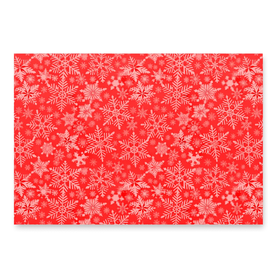 Pink and Red Snowflakes Glossy Wrapping Papers Three 28.75″×19.75″ product image (2)