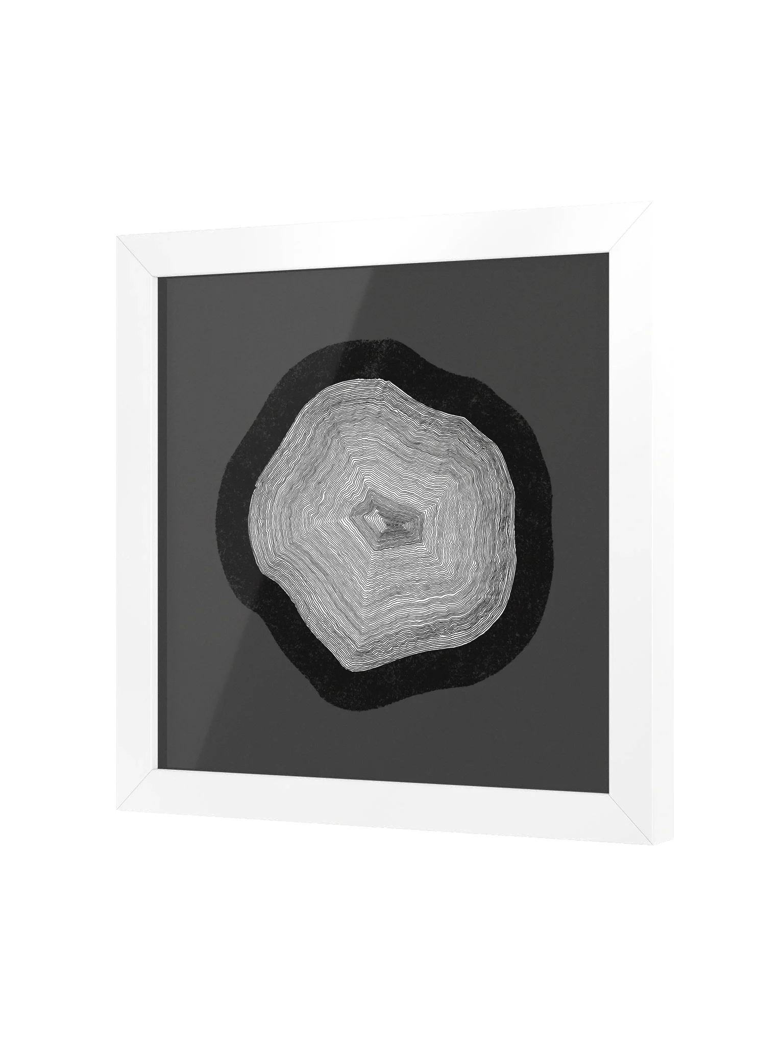 "Layers upon Layers" - Framed Minimalist Art Print - Soft Black product image (42)