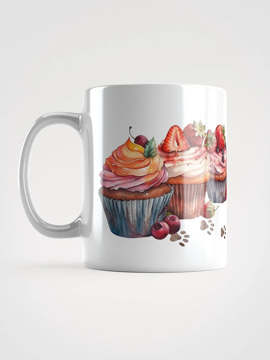 Cat Chat: "I'm not fat, I'm just a little fluffy." White glossy mug product image (7)
