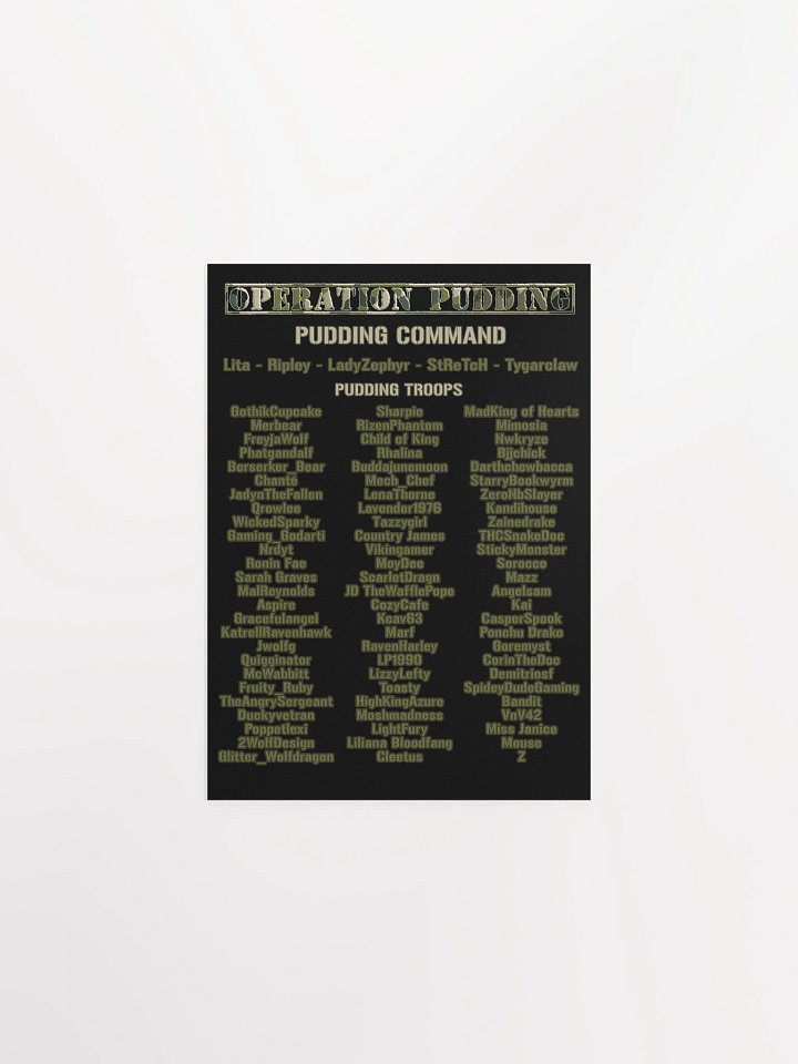 Operation Pudding Roster - Poster product image (4)