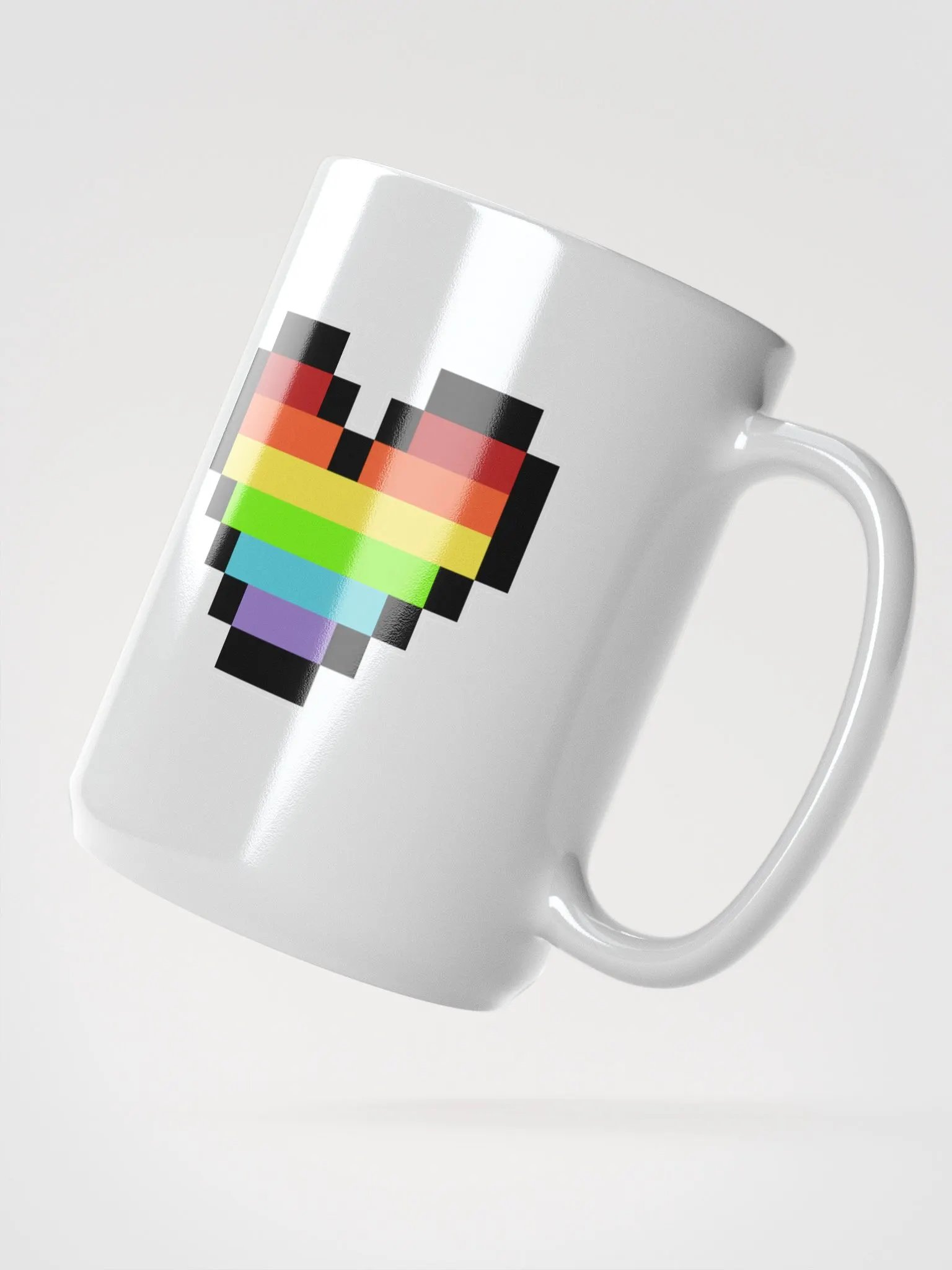 Pride Heart Emote Glossy Mug product image (2)