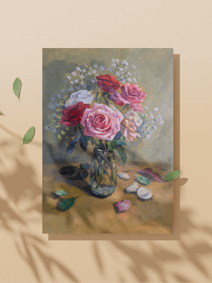 Flowers-Oil Painting Canvas Print product image (1)