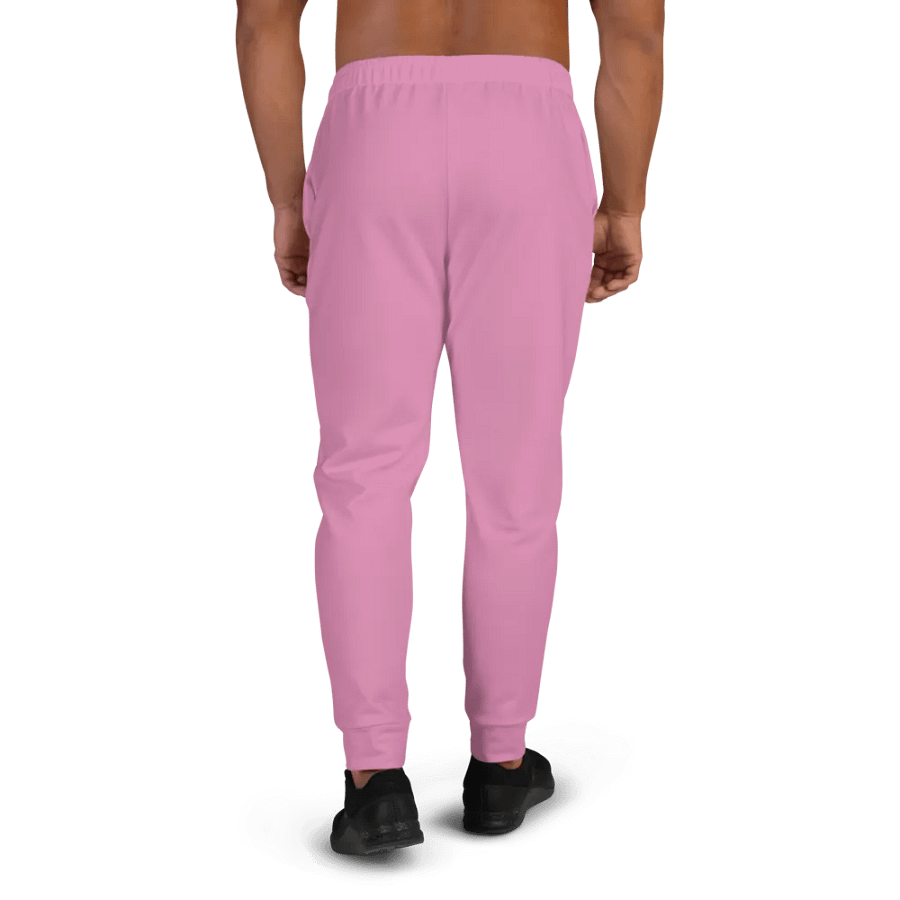 Plain Medium Carnation Pink True Summer Recycled Polyester Premium Men's Joggers by Treasure Pie product image (4)