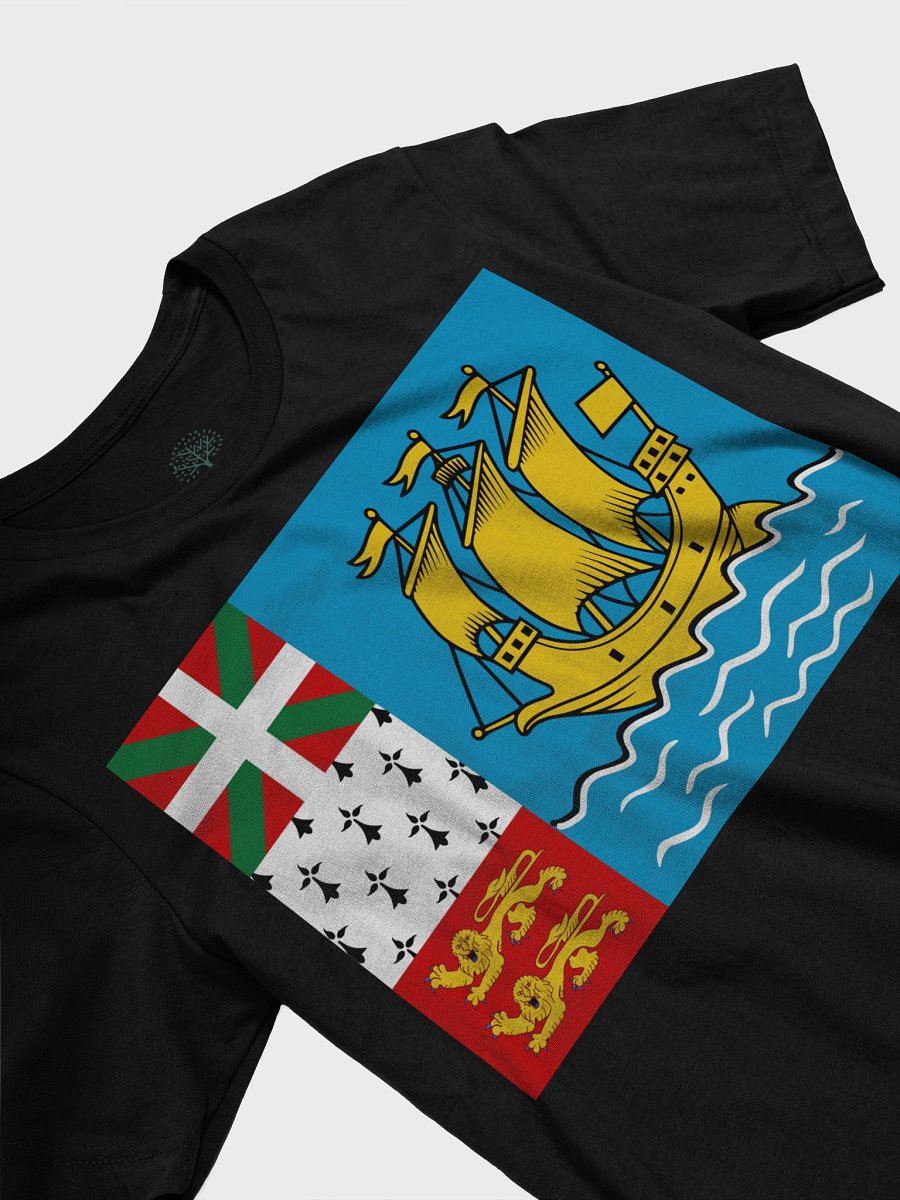 Exclusive Saint Pierre and Miquelon Flag T-Shirt – Unisex Supersoft Comfort | TDS Music product image (25)