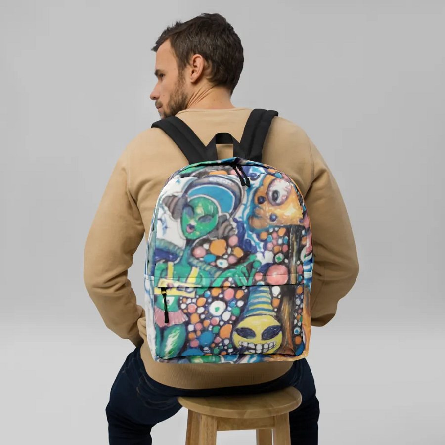 Whimsical Boom and Horn All-Over Backpack product image (9)