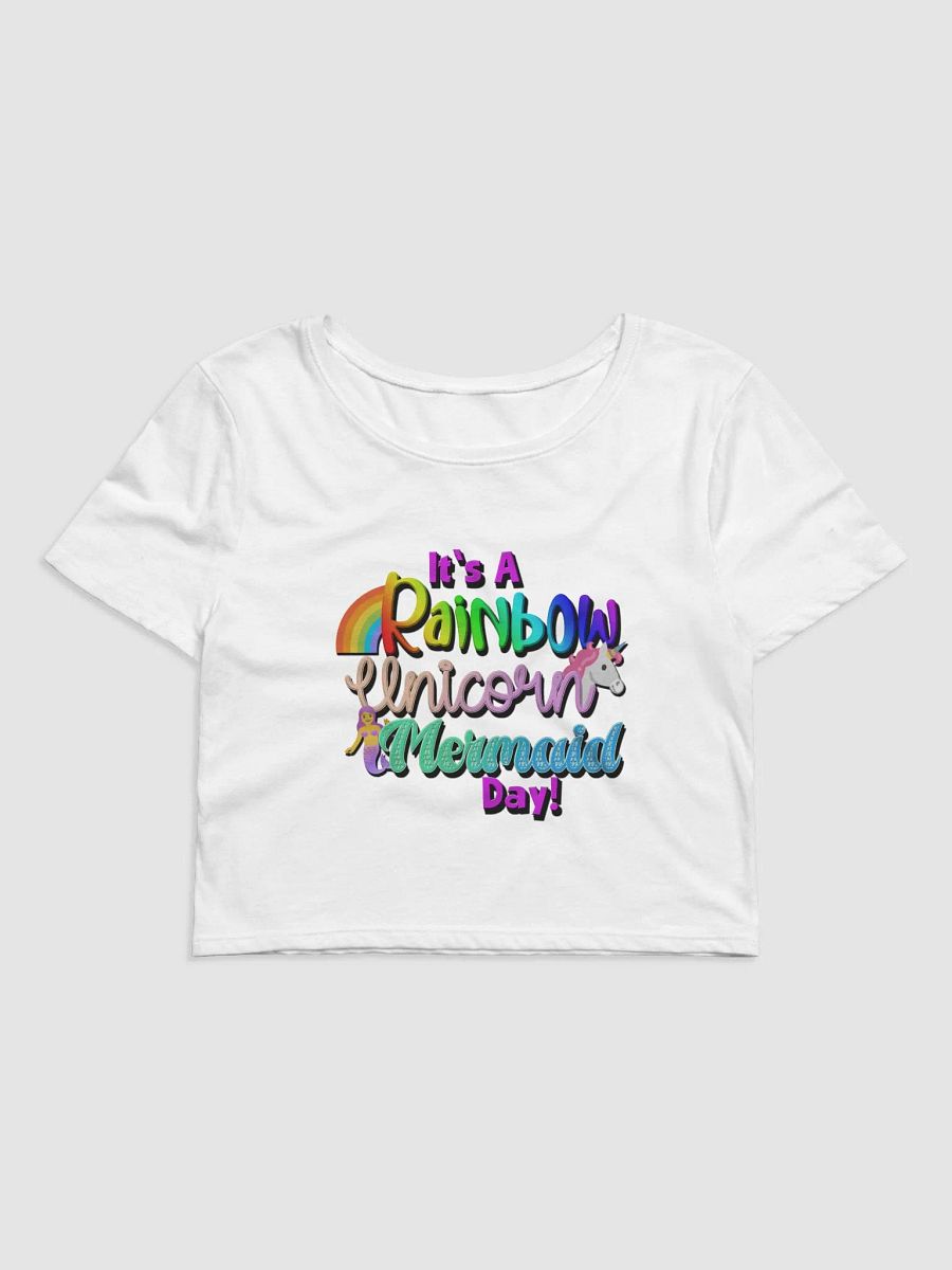 Rainbow Unicorn Mermaid Crop Tee product image (1)