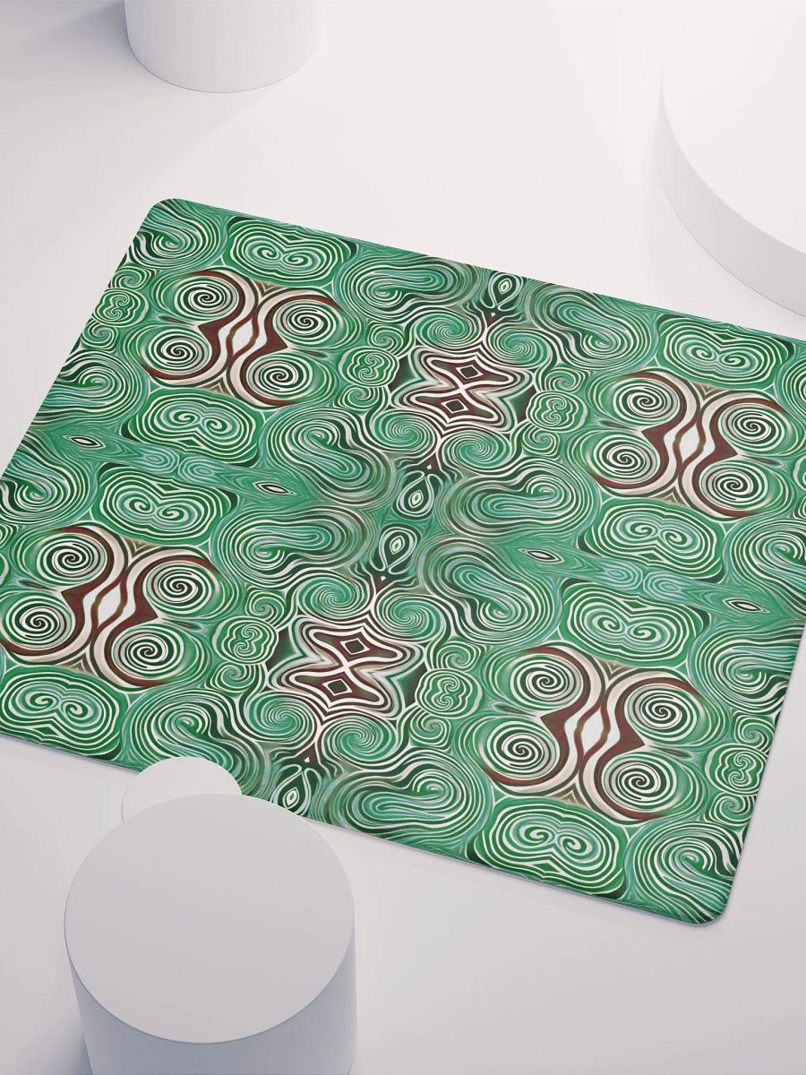 Funky Cool Green Liquid Tie-Dye Gaming Mouse Pad product image (4)