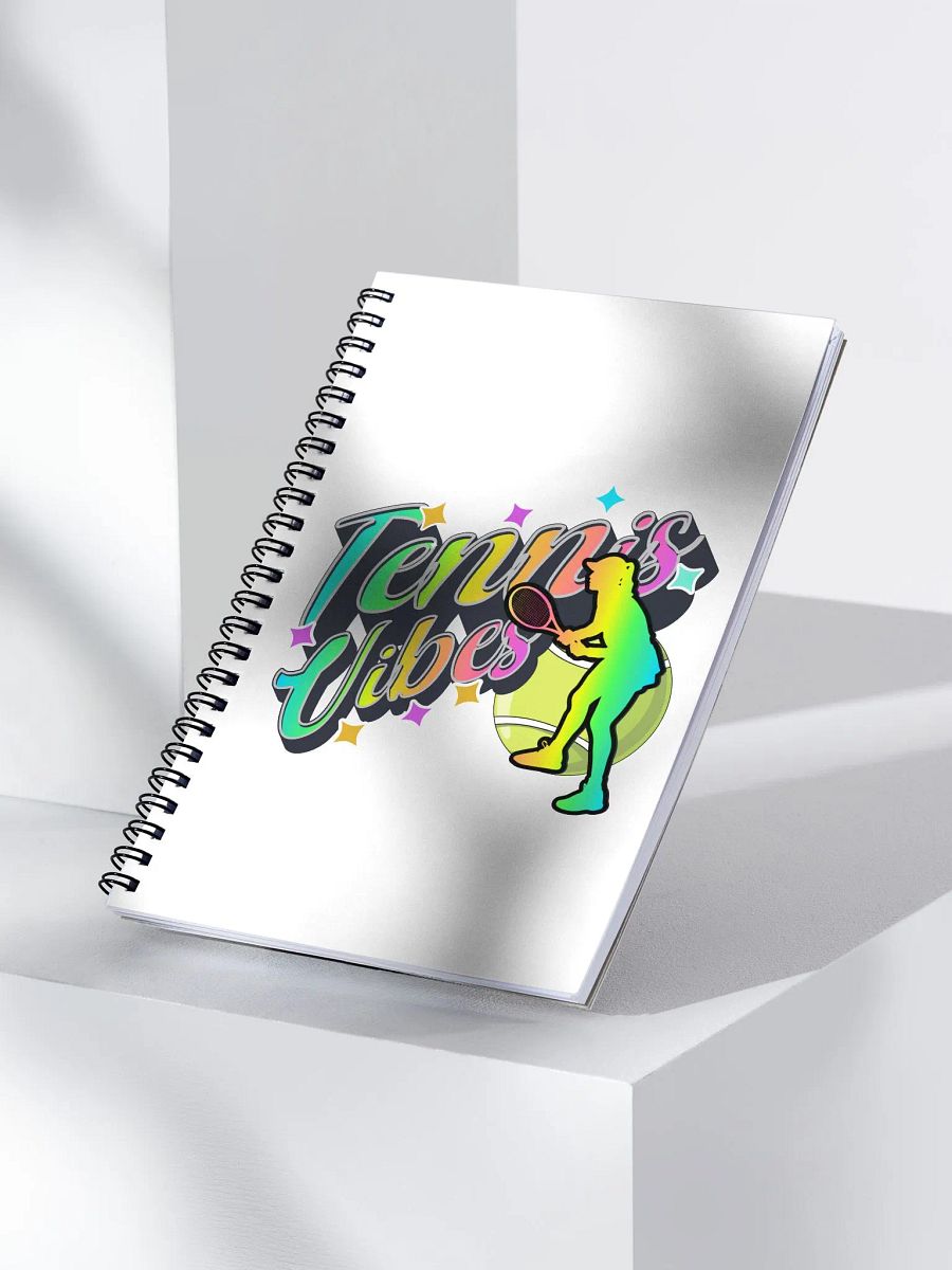 Tennis Vibes Female Neon Spiral Notebook product image (3)