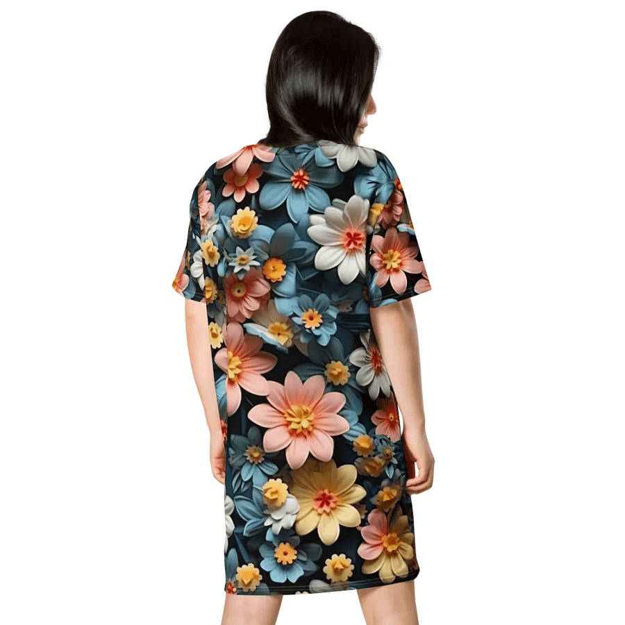 3D-Ditsy-Flowers-Seamless-Patterns T-shirt Dress - V5 product image (2)