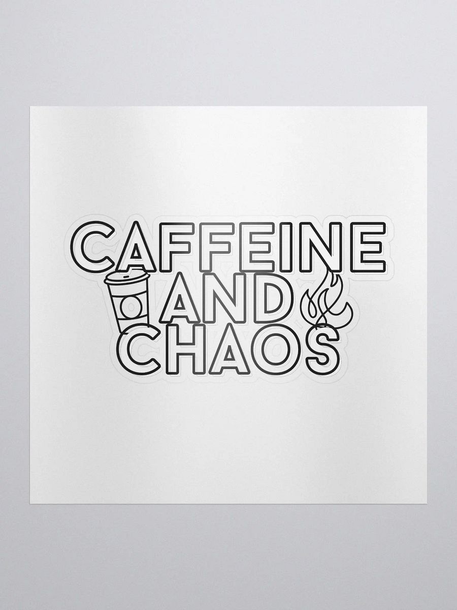 Caffeine and Chaos Kiss Cut Sticker product image (1)