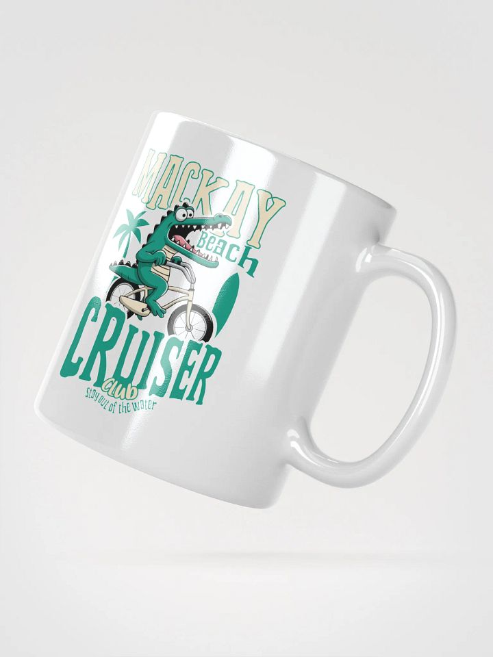 Mackay Beach Cruiser Crocodile Mug – Funny Beach Cruiser Bike Coffee Cup | Stay Out of the Water! product image (2)