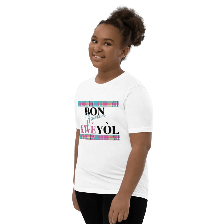 Kwéyòl Madras Youth T-Shirt product image (59)