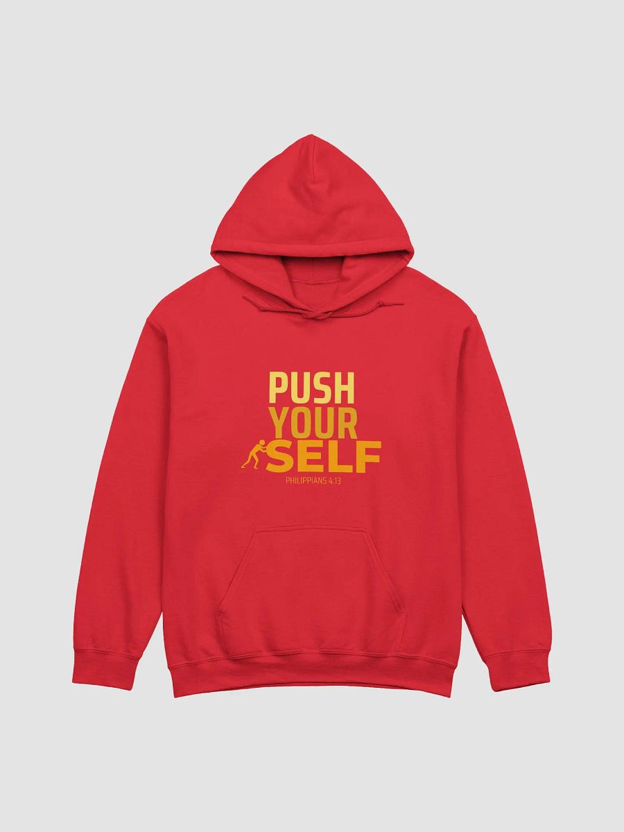 Gildan Classic Push Yourself Hoodie_Red_SC_Ctr product image (1)