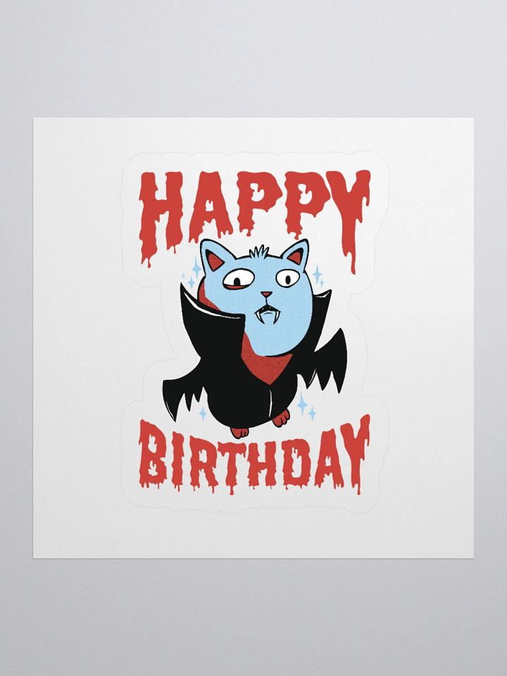 Happy Birthday (Vampire Cat) Sticker product image (1)