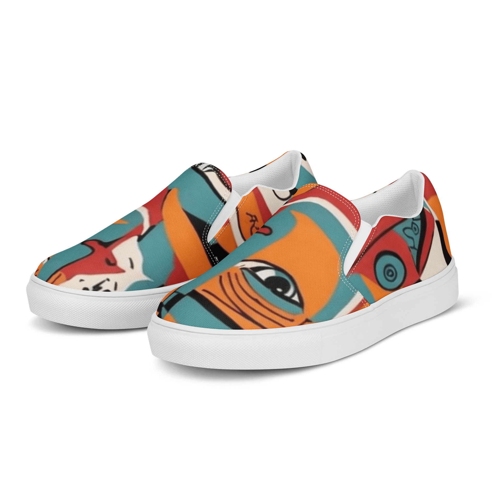 Abstract Faces Women's Canvas Slip-Ons product image (3)