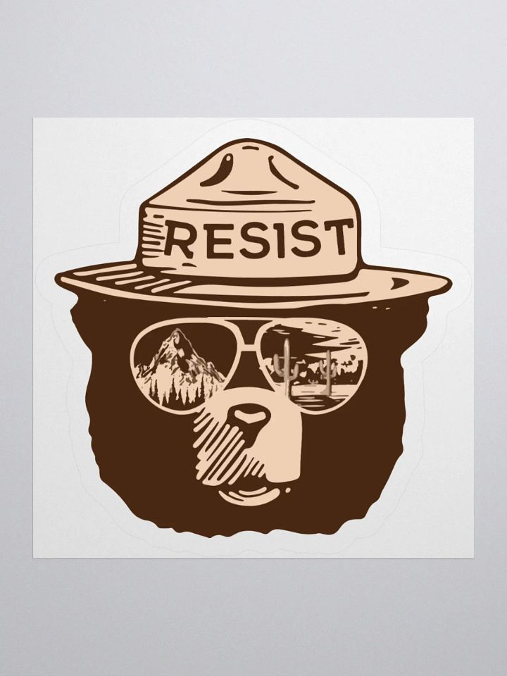Smokey RESIST Mountain Forests Sticker 3 SIZES! Alt National Parks Kiss Cut Vinyl Decal product image (1)