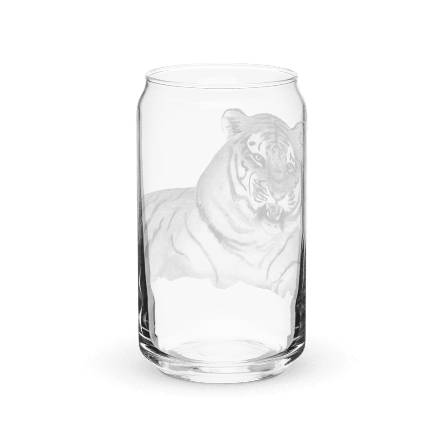 Tiger Drawing Glass Can Cup product image (38)
