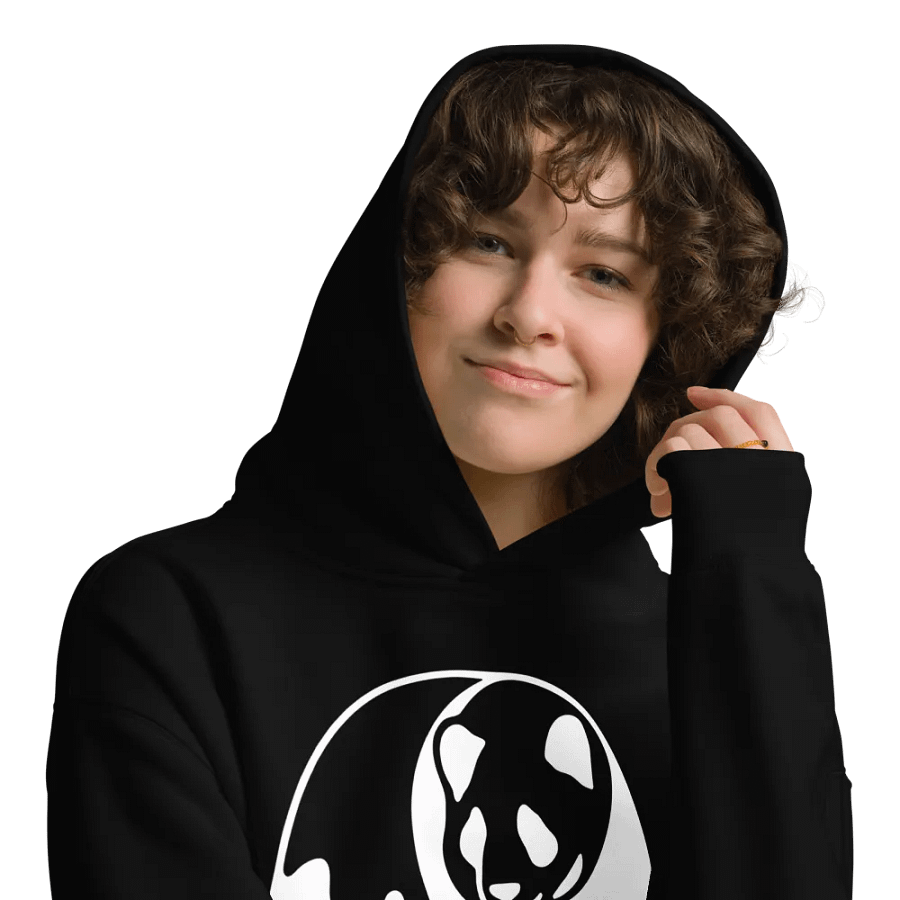 Panda huddy black colour product image (4)