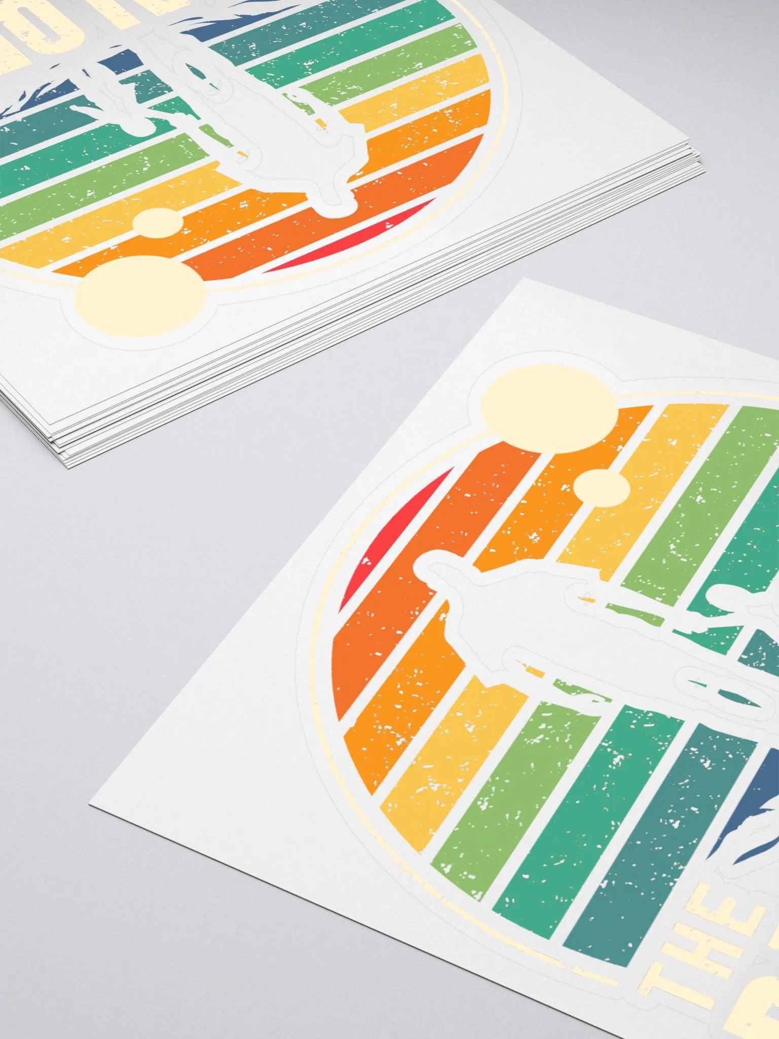 Sunset Dadalorian Best Dad Ever Cut Stickers product image (4)