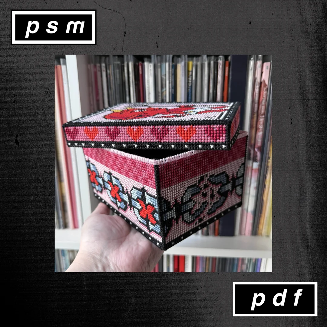 'Lil Devil Pink Plastic Canvas Lidded Box product image (4)