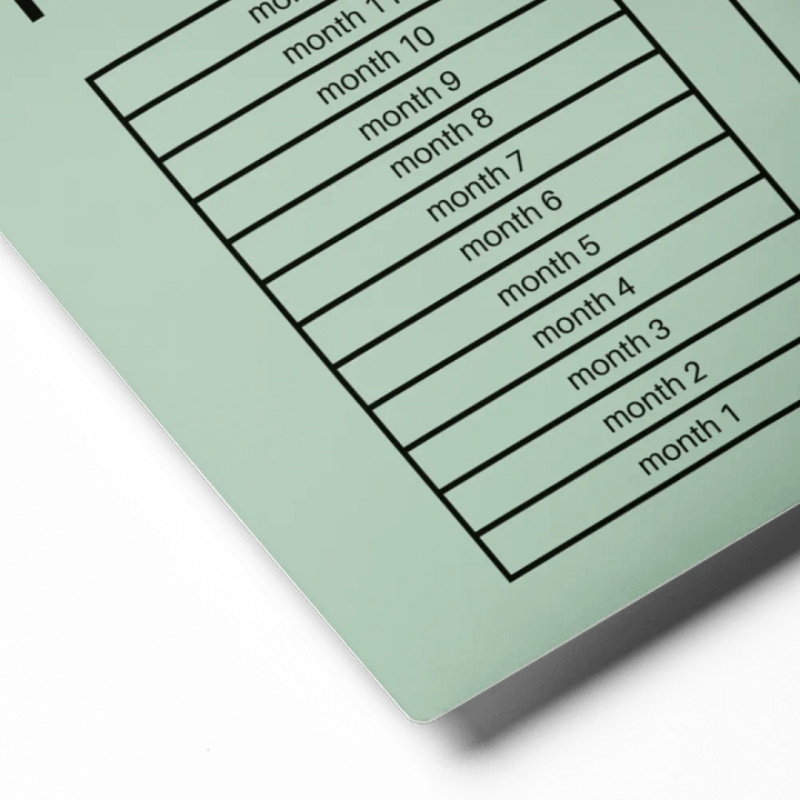 ANNUAL RENT TRACKER (black design 4) product image (2)
