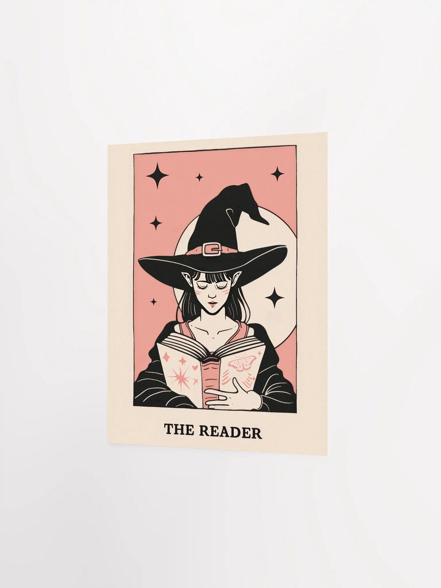 Pastel Pink& Black The Reader Tarot Card Art Print product image (31)