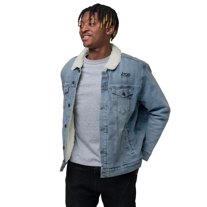 TDS Music Threadfast Sherpa Denim Jacket in Black and Blue (XS-3XL) product image (1)